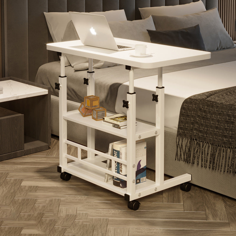 Minimalist Wood Iron Adjustable End Table