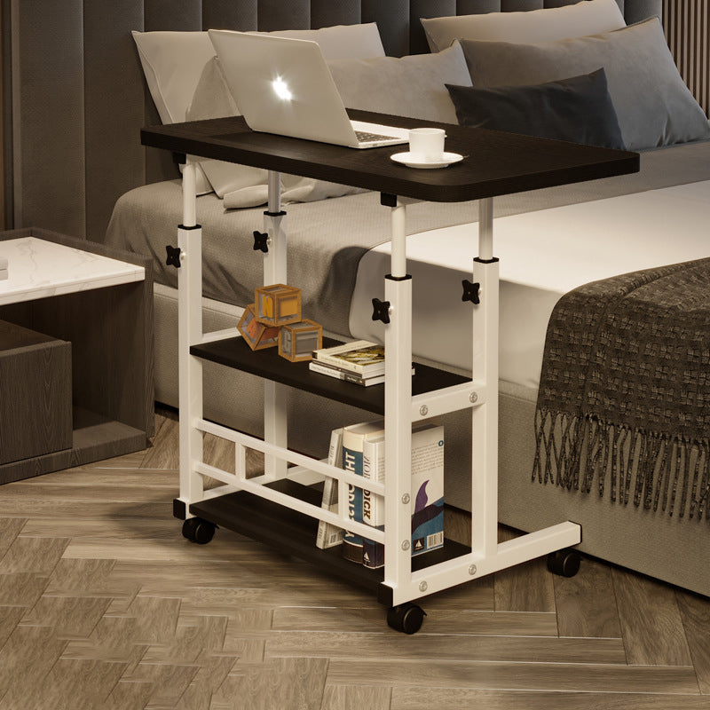 Minimalist Wood Iron Adjustable End Table