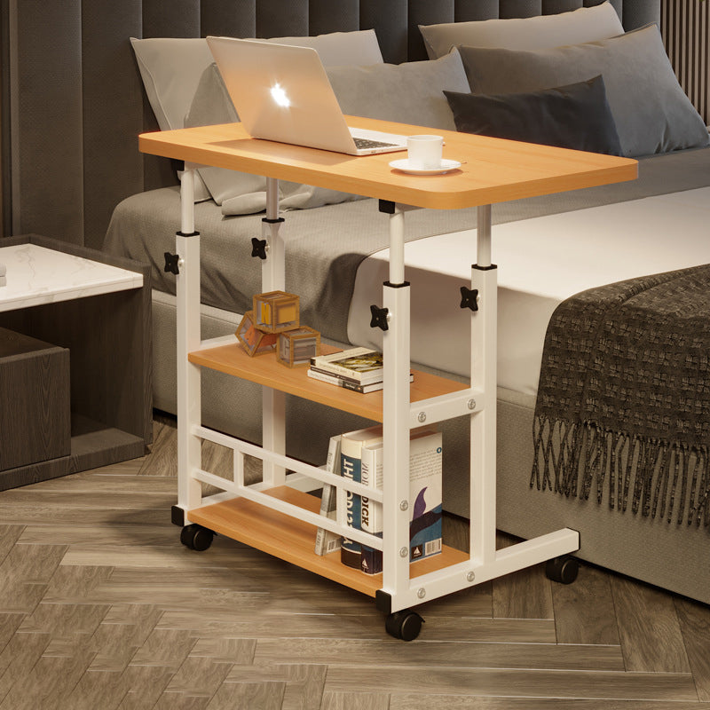 Minimalist Wood Iron Adjustable End Table