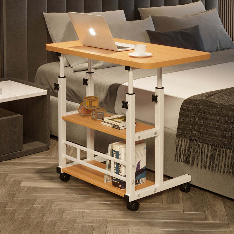 Minimalist Wood Iron Adjustable End Table