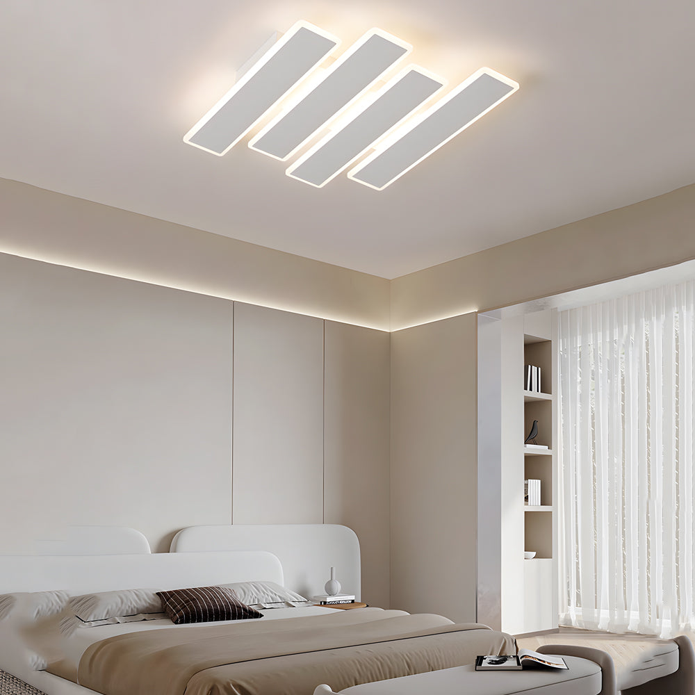 White Metal Line Dimmable LED Ceiling Light
