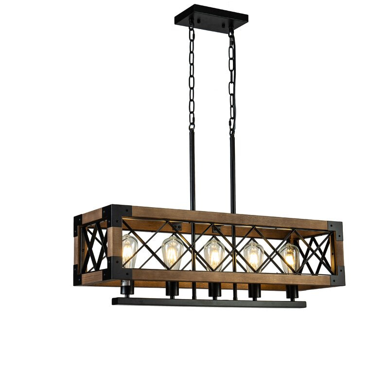 Rustic Industrial Linear Farmhouse Dining