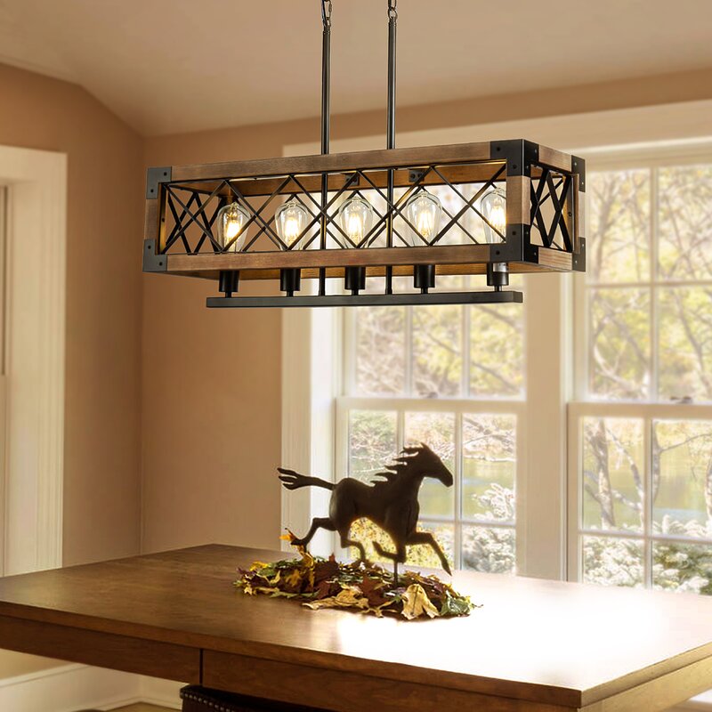 Rustic Industrial Linear Farmhouse Dining