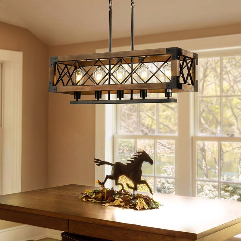 Rustic Industrial Linear Farmhouse Dining
