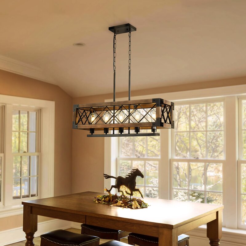 Rustic Industrial Linear Farmhouse Dining