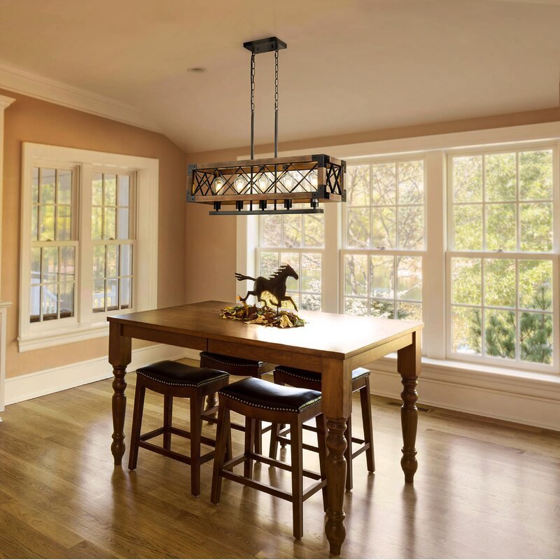 Rustic Industrial Linear Farmhouse Dining