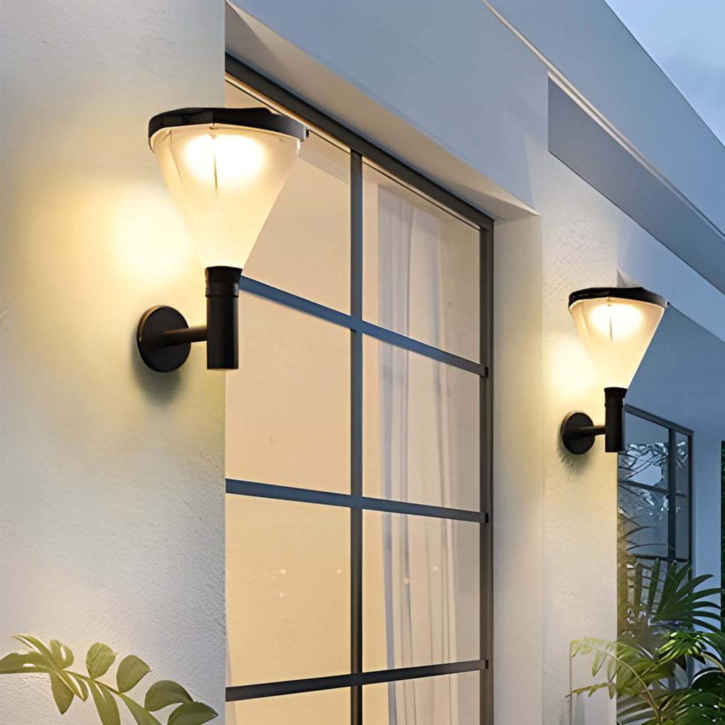 Geometric Waterproof LED Modern Outdoor Plug in Wall Lamp Wall Sconce Lighting-Lighom
