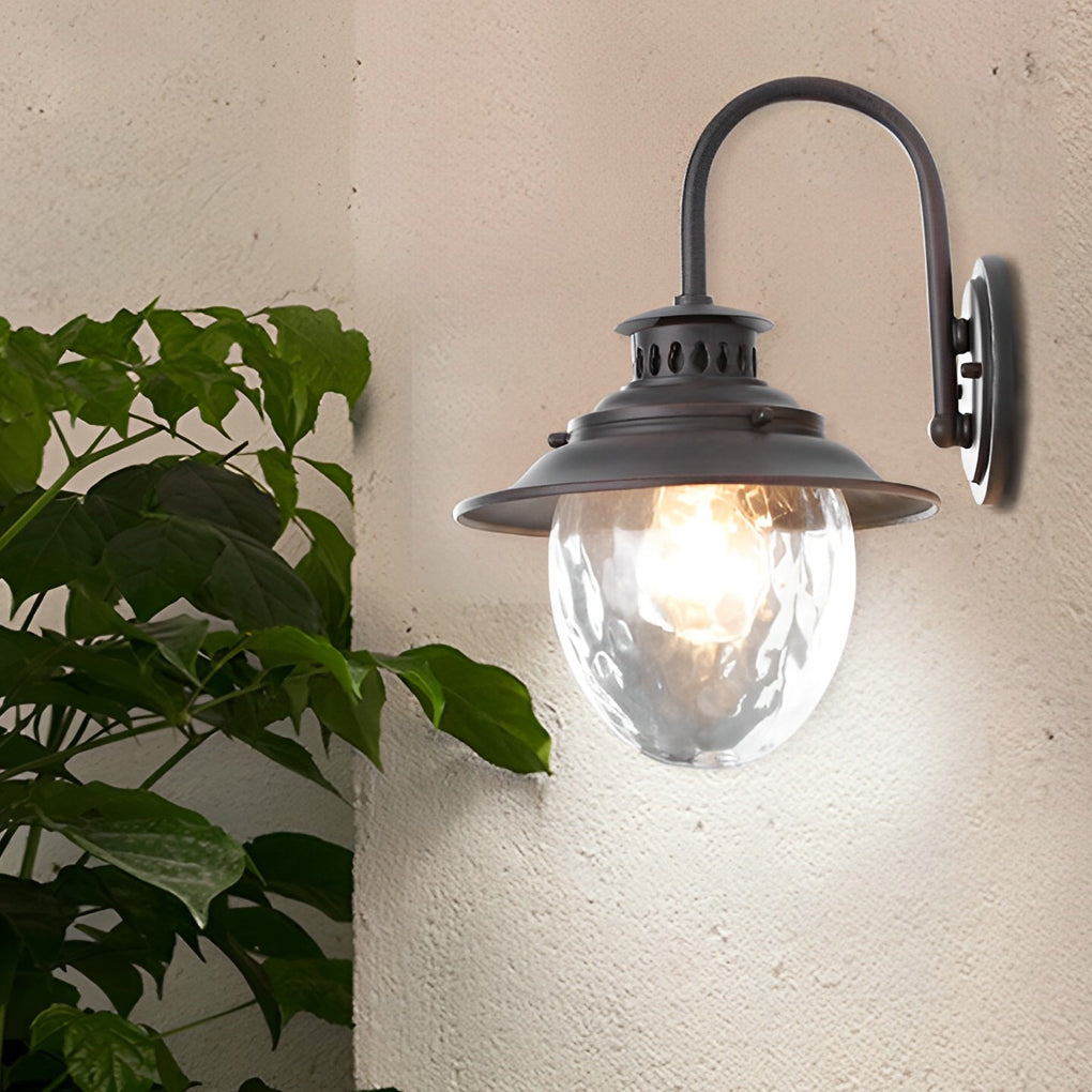 Glass Metal LED Modern Outdoor Wall Sconce