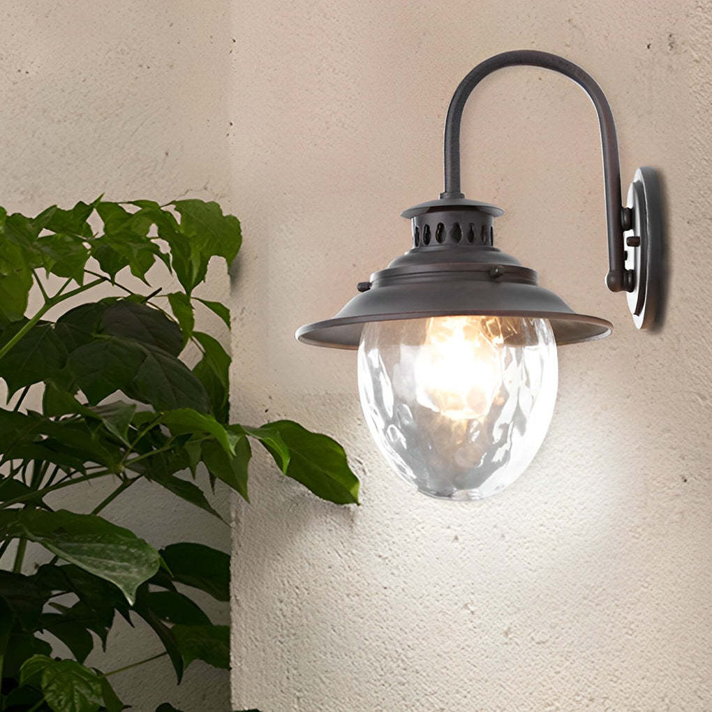 Creative Glass Metal LED Waterproof Modern Outdoor Wall Lamp Wall Sconce Lighting-Lighom