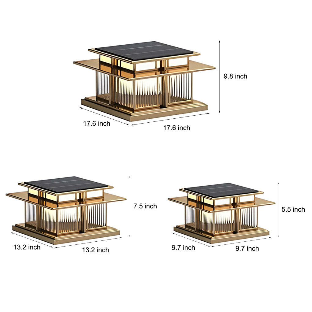 IP65 LED Modern Solar Post Cap Pillar Light