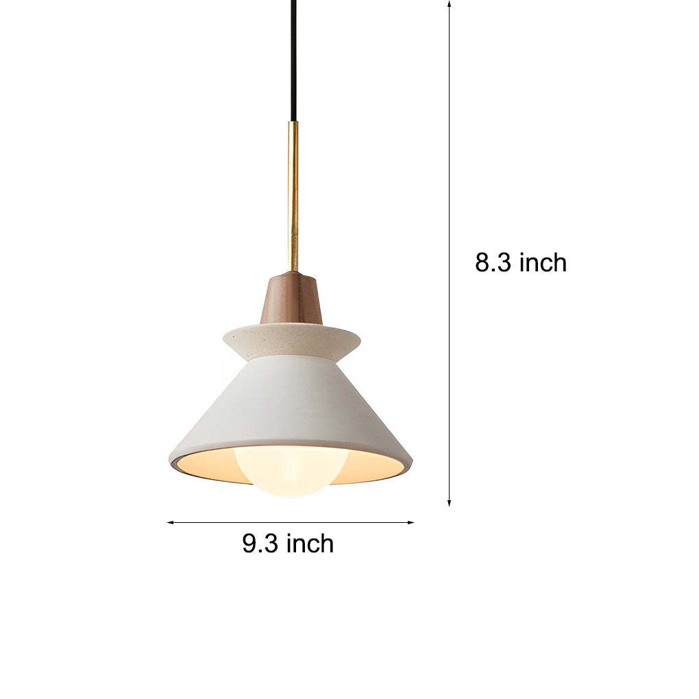 Cement Wood White Nordic Kitchen Pendant