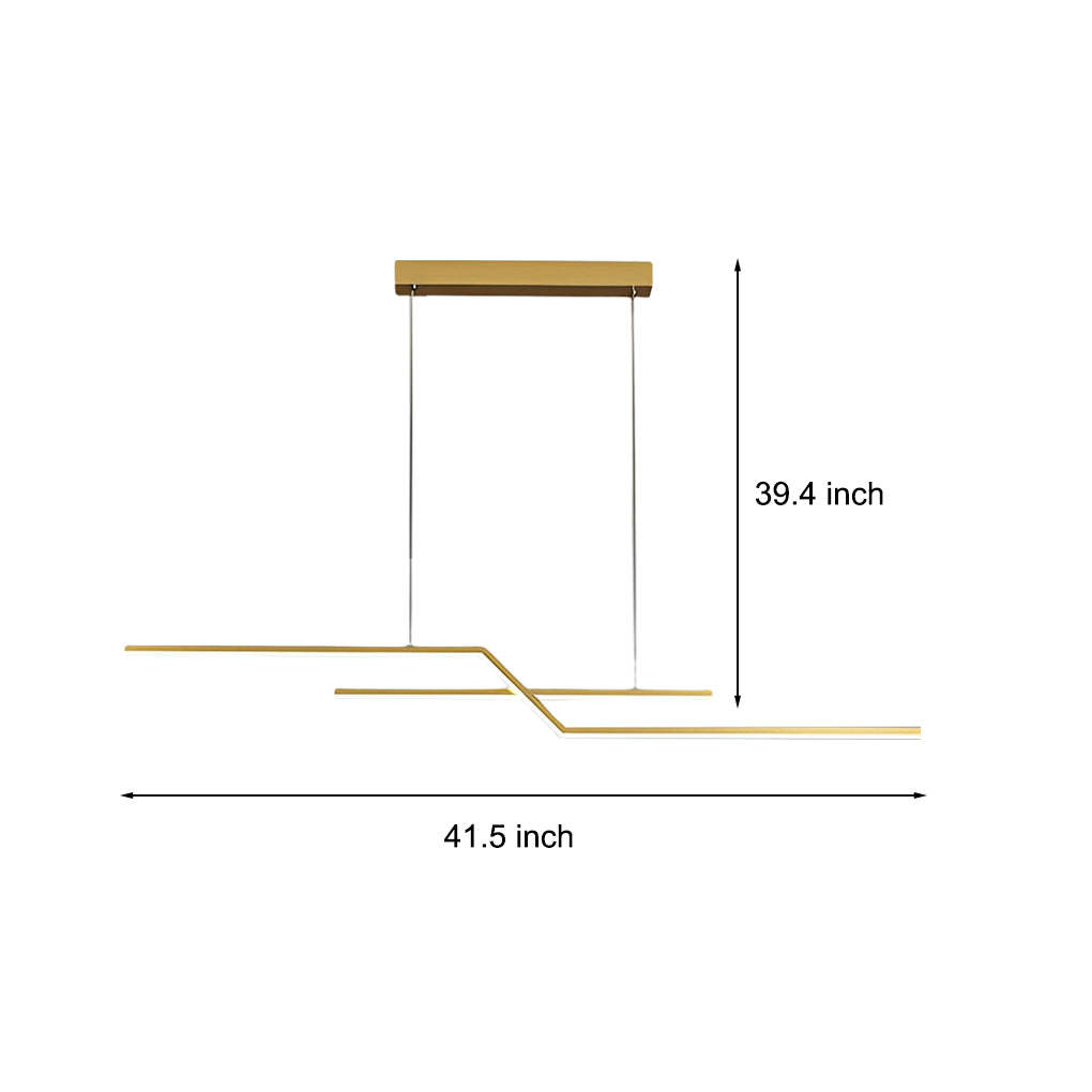 Minimalist Linear LED Dimmable Modern Chandelier