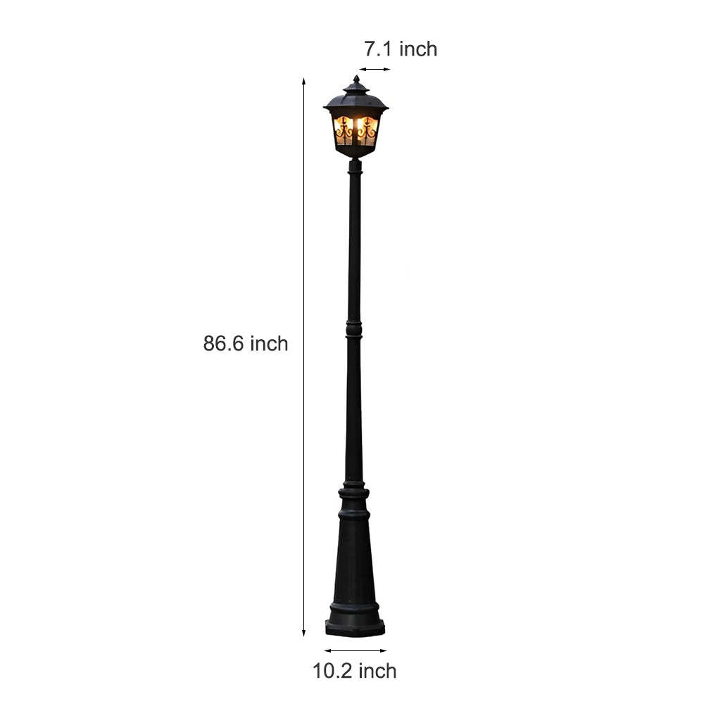 Retro Minimalist LED Waterproof European Style Garden Lamp Post Lights-Lighom
