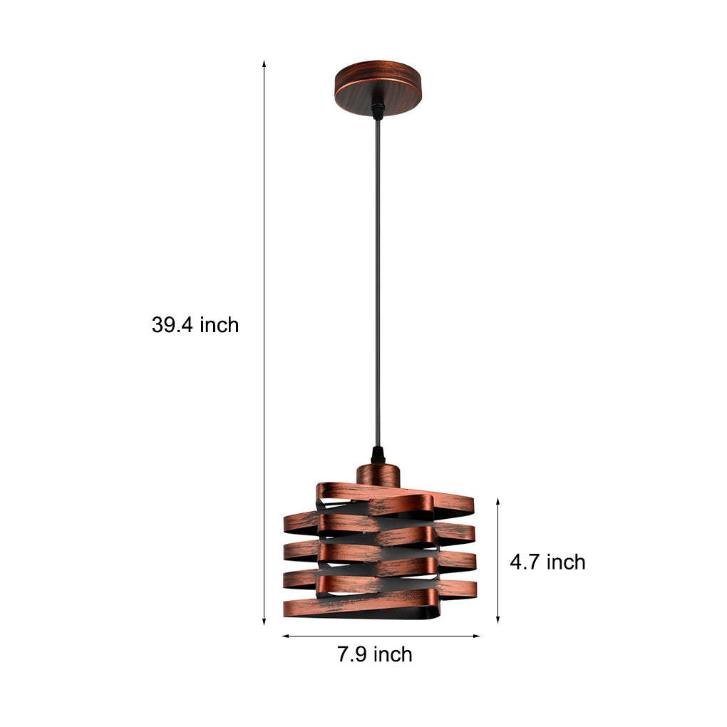 Antique Iron Interwoven Retro Industrial Pendant