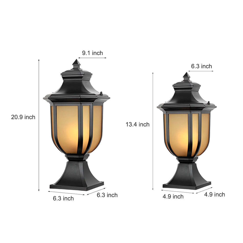 Retro Minimalist Waterproof Aluminum European-style Pillar Lamp Post Lights-Lighom