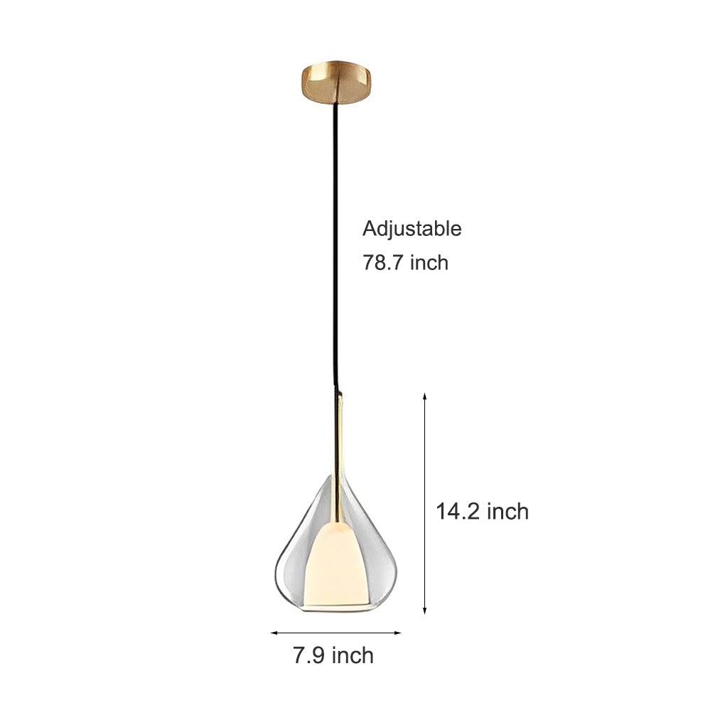 Raindrop Double Layer Glass Nordic Small Chandelier