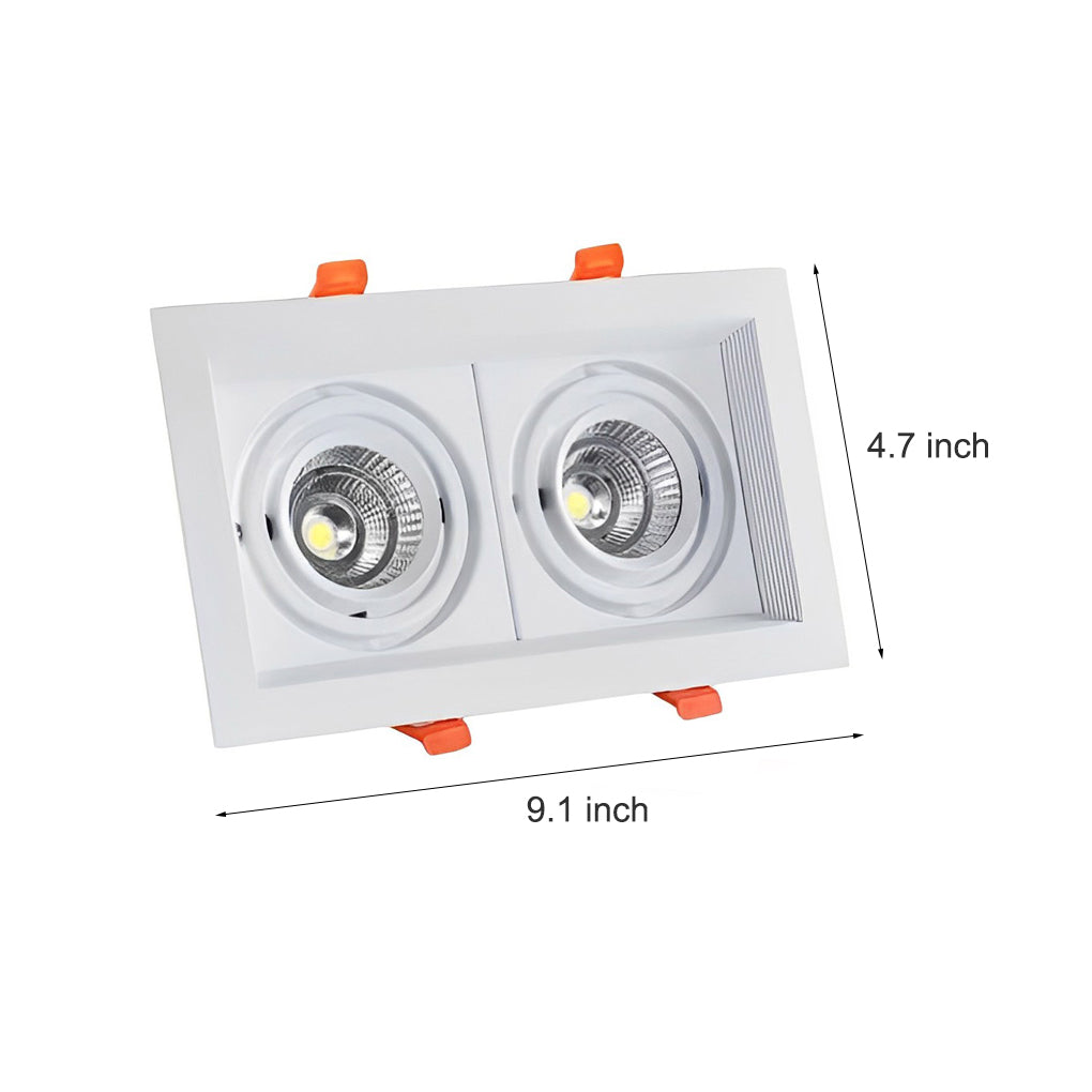 Rectangular Adjustable Dimmable Recessed Spotlight