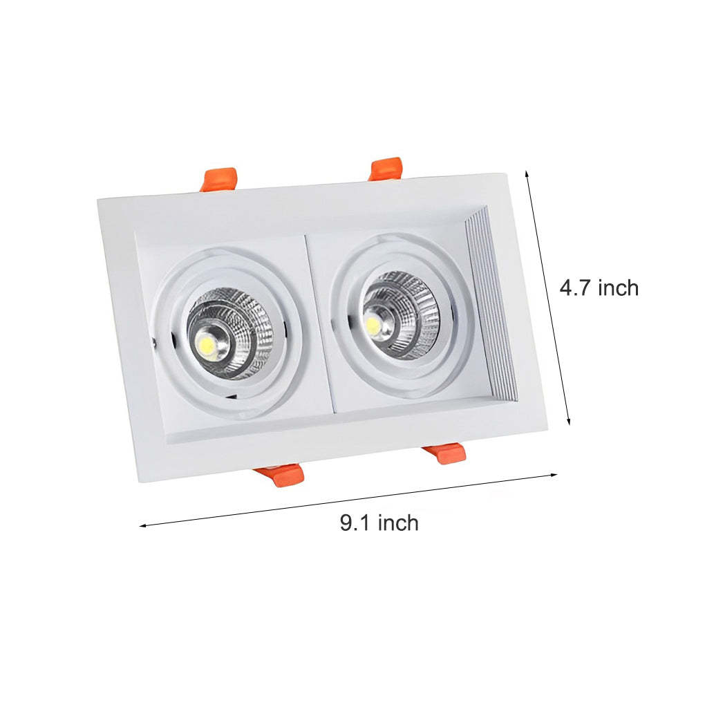 Rectangular Adjustable Dimmable Recessed Spotlight
