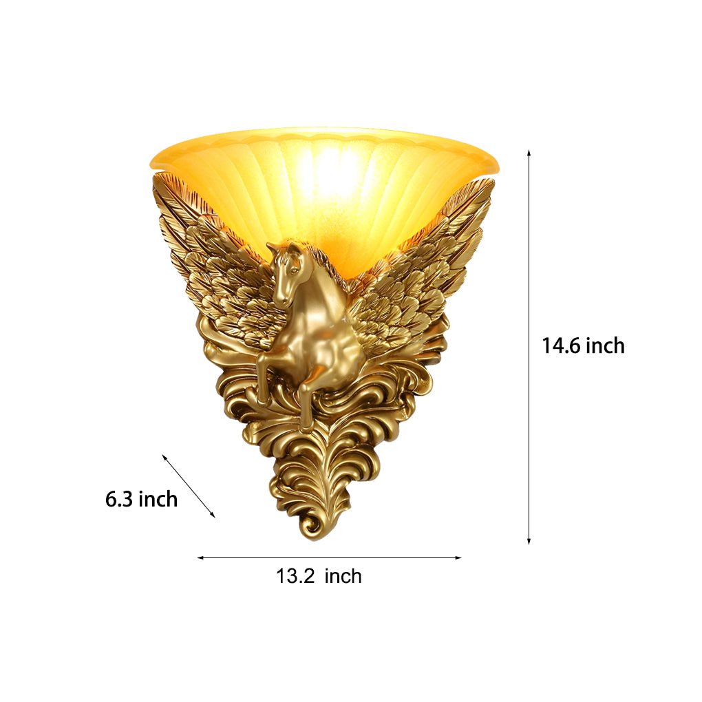 Resin Horse Head European Decorative Sconce