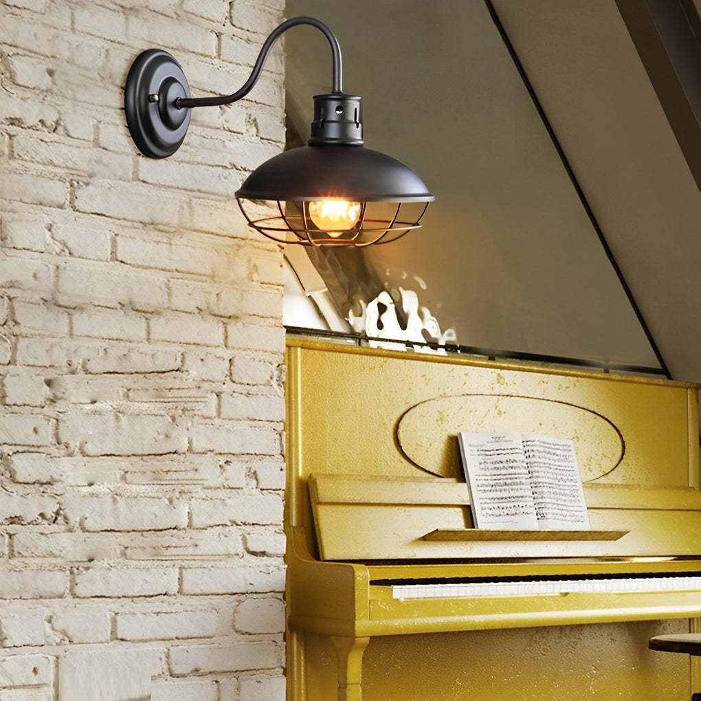 Retro Iron LED Waterproof Industrial Style Outdoor Wall Lights Wall Lamp-Lighom