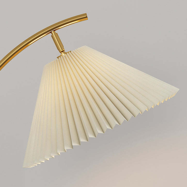 Modern Pleated Iron Pole Floor Lamp