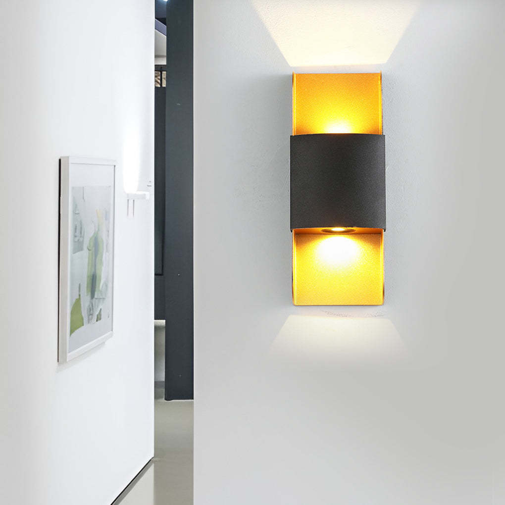 LED Up and Down Lights COB Waterproof Metal Modern Outdoor Wall Lamps-Lighom