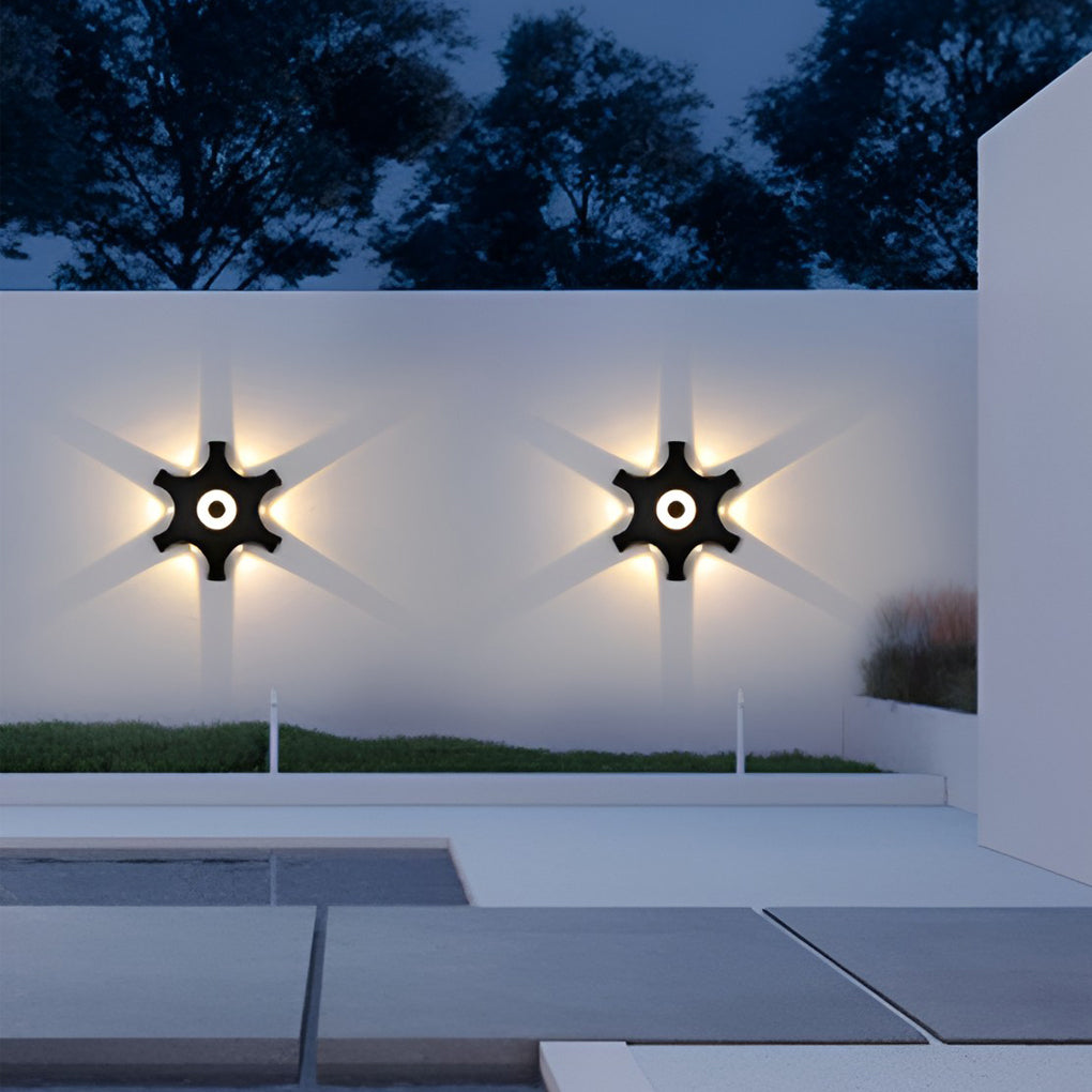 Flower-Shaped LED Nordic Outdoor Wall Washer Sconce