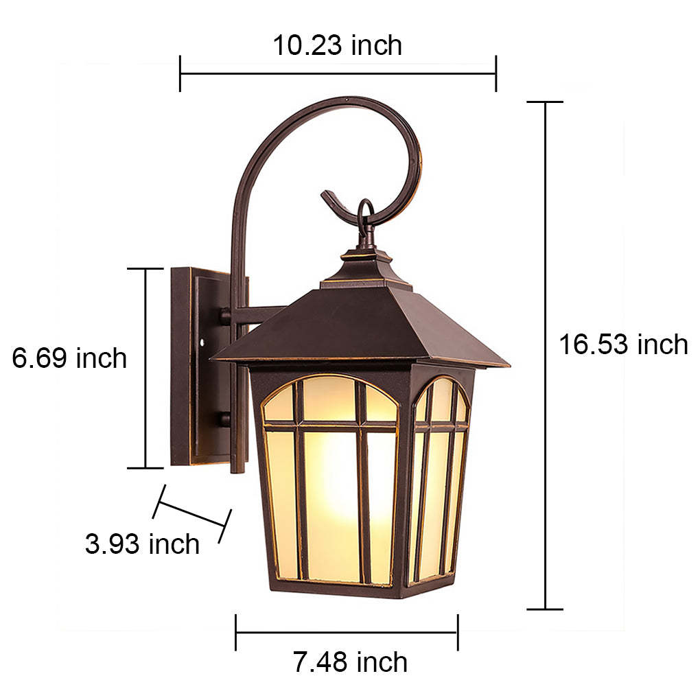 Retro Waterproof Iron Glass Modern Outdoor Wall Lights Wall Sconces Lighting-Lighom
