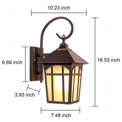 Retro Waterproof Iron Glass Modern Outdoor Wall Lights Wall Sconces Lighting-Lighom