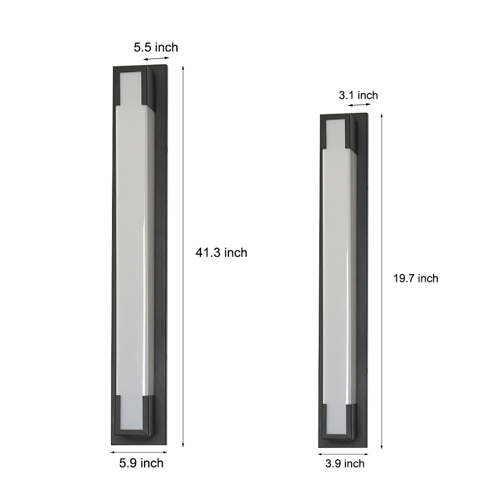 Retro Rectangular Waterproof LED Black Decorative Outdoor Wall Lights-Lighom