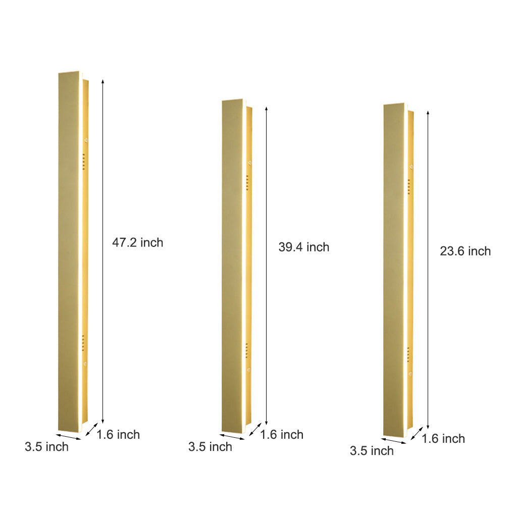 Outdoor Waterproof Rust-proof Minimalist Strip LED Wall Sconces Garden Light-Lighom