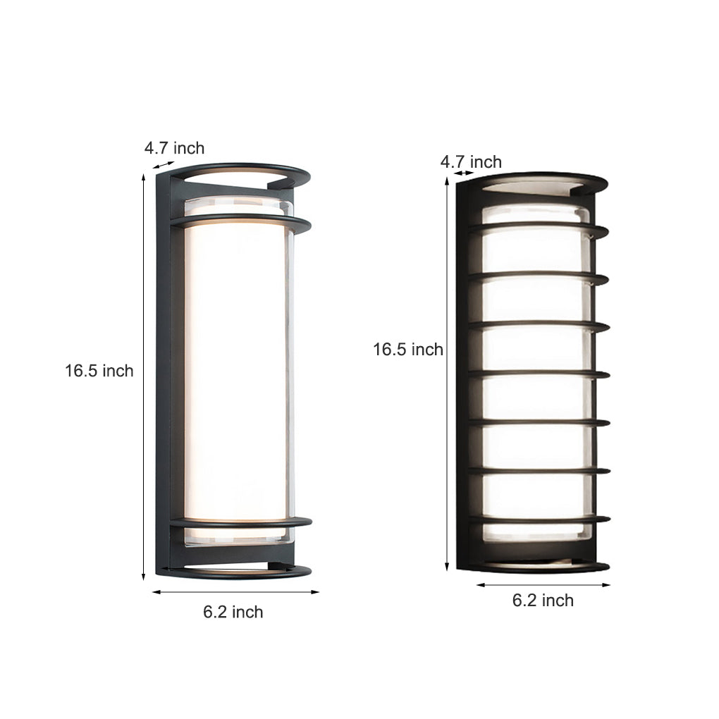 Outdoor Waterproof Double-layer Lampshade Gate Column Exterior Wall Sconces-Lighom