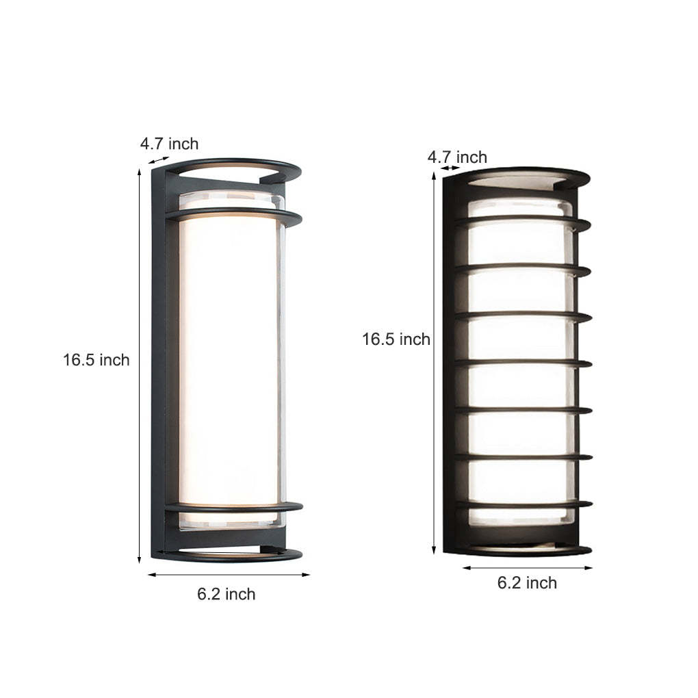 Outdoor Waterproof Double-layer Lampshade Gate Column Exterior Wall Sconces-Lighom