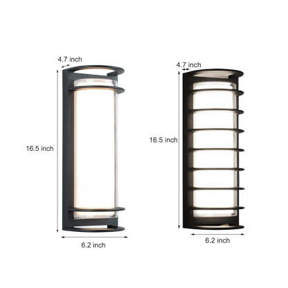 Outdoor Waterproof Double-layer Lampshade Gate Column Exterior Wall Sconces-Lighom