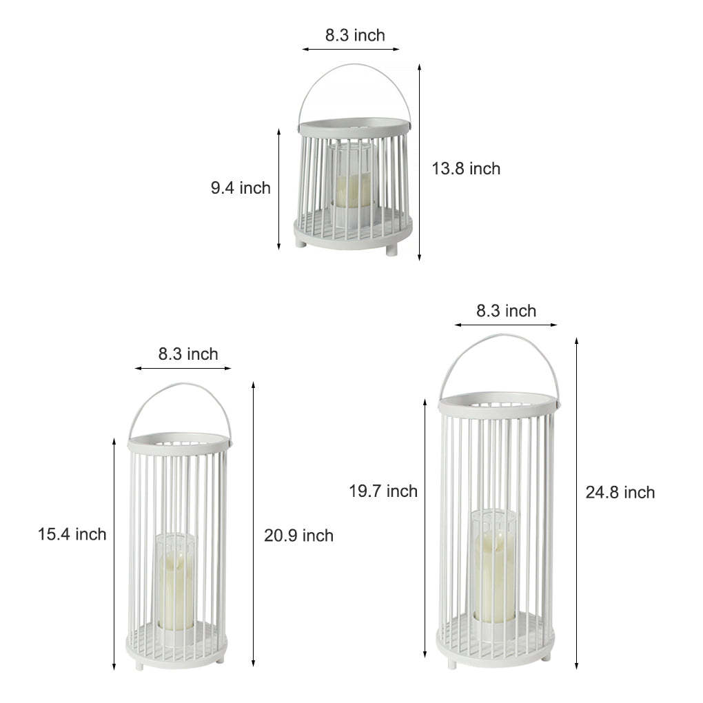 Outdoor Waterproof Garden Light Rechargeable Portable Cage Landscape Lighting with US Plug-Lighom