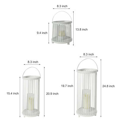 Outdoor Waterproof Garden Light Rechargeable Portable Cage Landscape Lighting with US Plug-Lighom