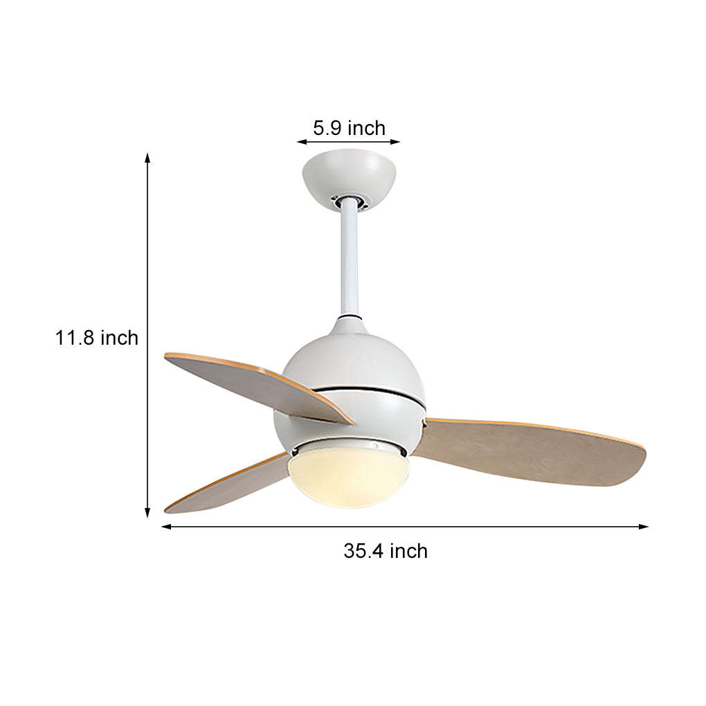 36" Nordic Minimalist LED Living Dining Ceiling Fan
