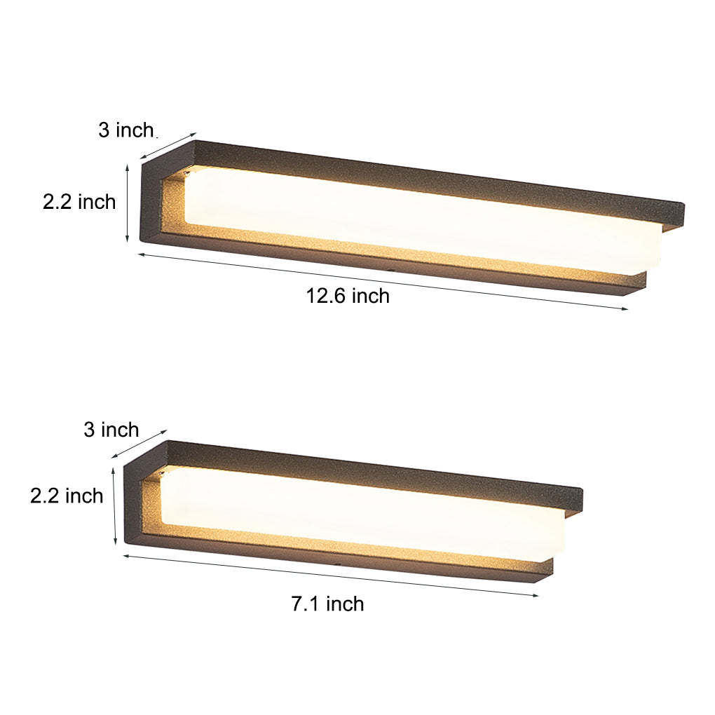 Contemporary Stainless Steel Linear LED Outdoor Wall Light