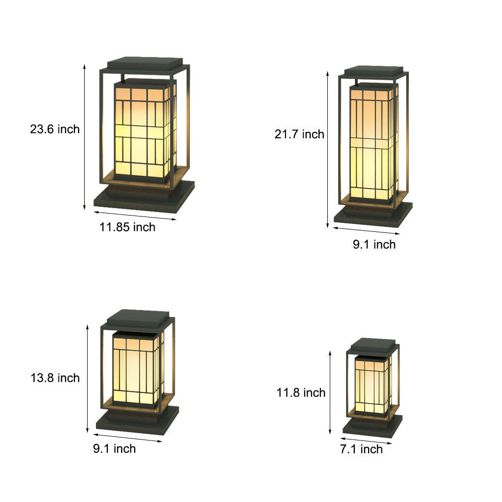Asian Inspired Solar Path Lantern Elegant Retro LED Decor for Outdoor Spaces-Lighom