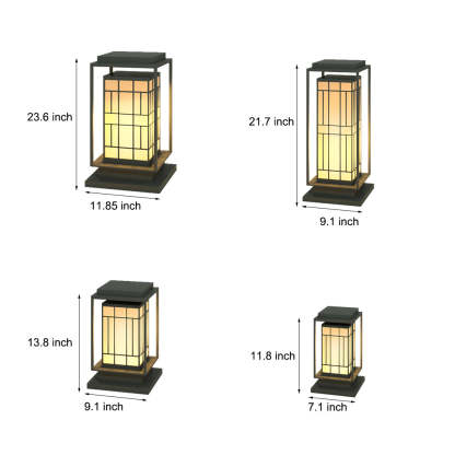 Asian Inspired Solar Path Lantern Elegant Retro LED Decor for Outdoor Spaces-Lighom