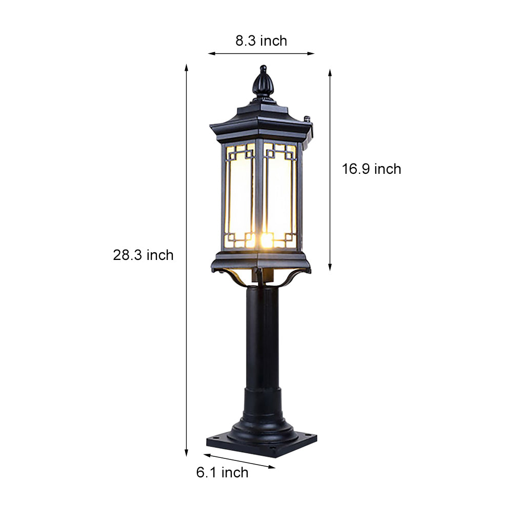 Traditional Asian-Inspired LED Pathway Lights Rhombus Shape for Villa Gardens-Lighom
