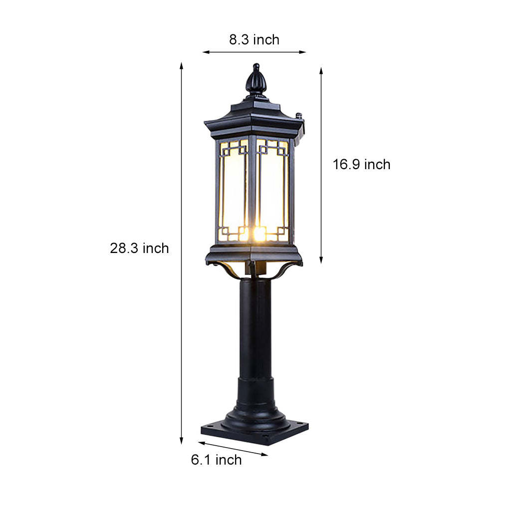 Traditional Asian-Inspired LED Pathway Lights Rhombus Shape for Villa Gardens-Lighom