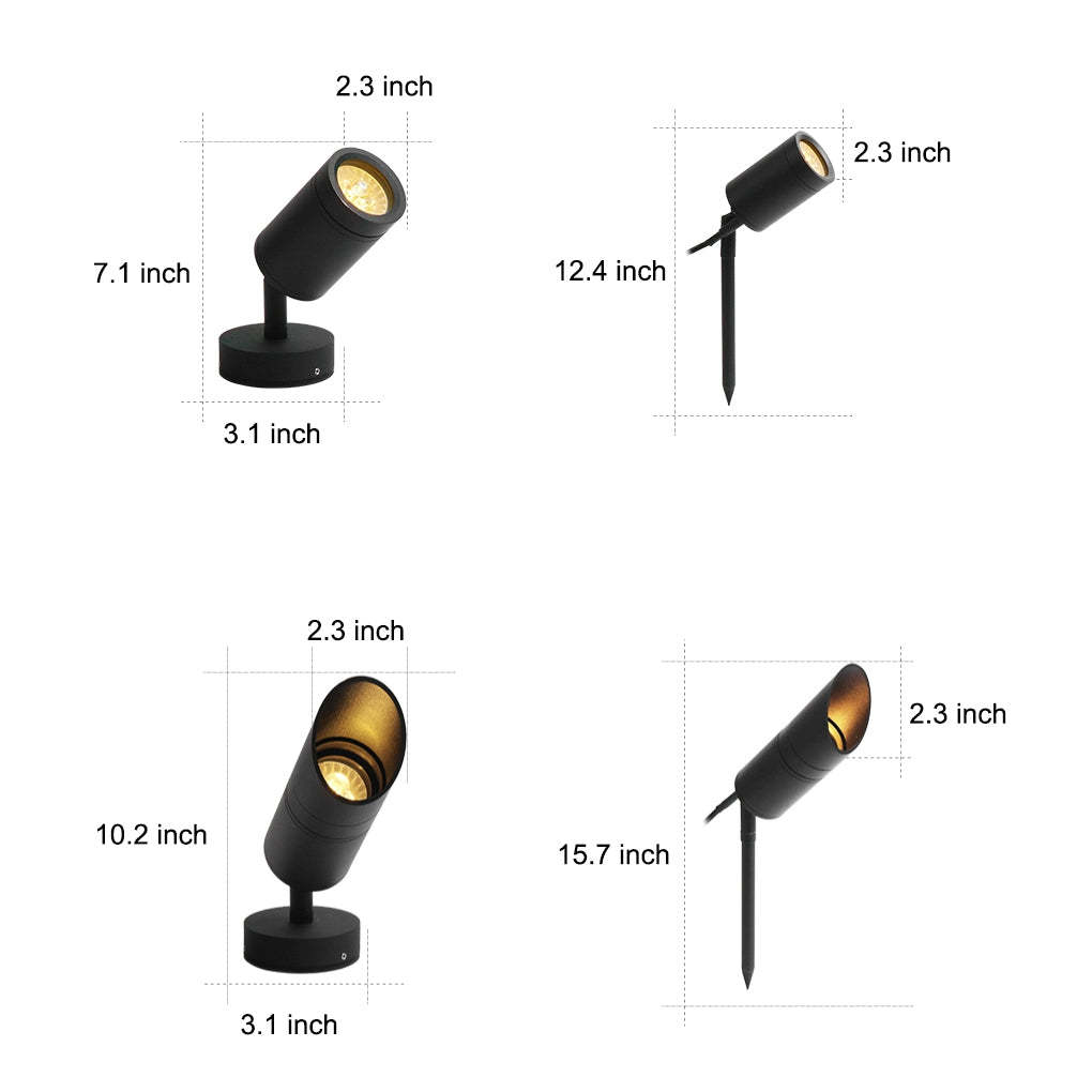 Rotatable Outdoor Waterproof LED Landscape Spotlights for Courtyard Lawn-Lighom