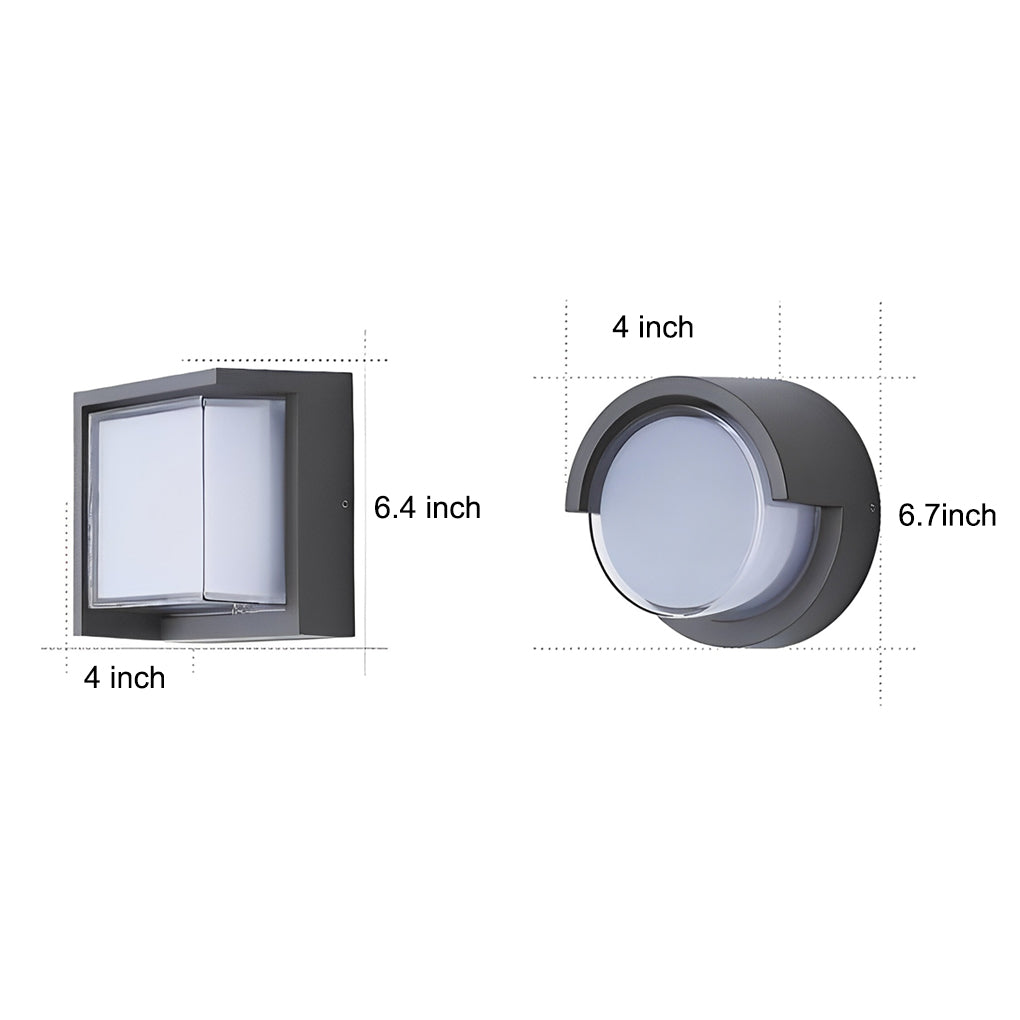 Modern Outdoor Wall Lights Round & Square Waterproof Designs for Gardens & Villas-Lighom
