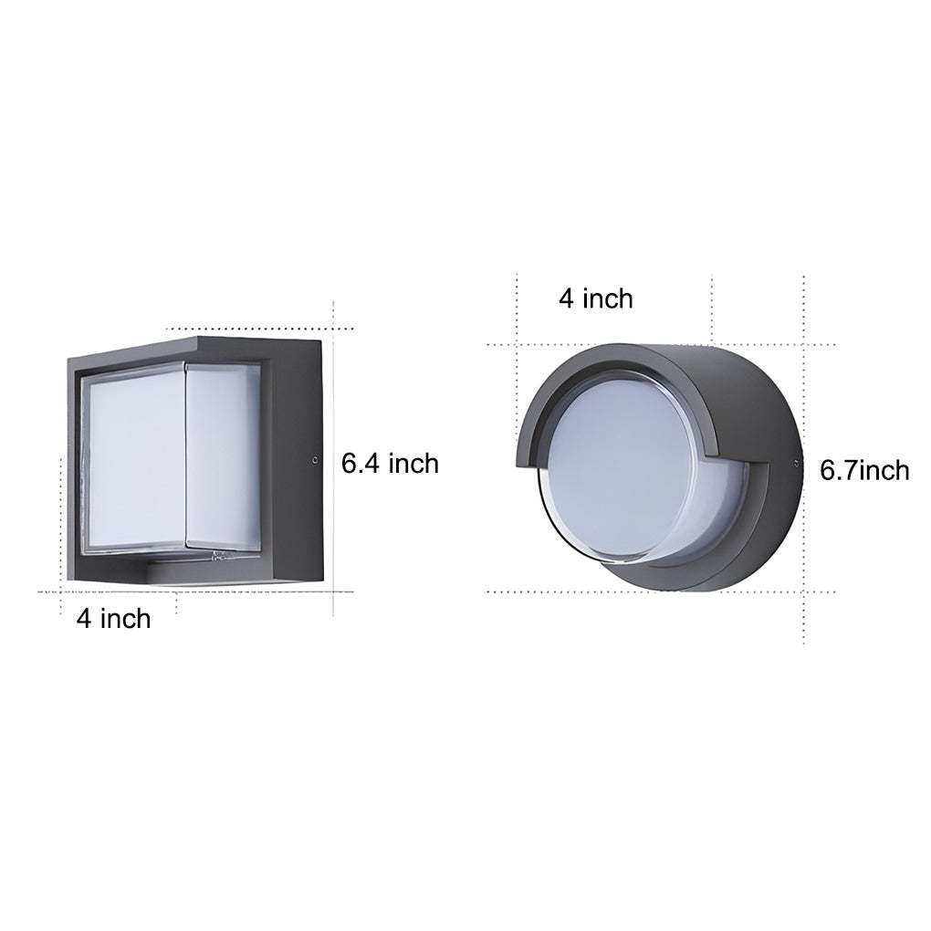 Modern Outdoor Wall Lights Round & Square Waterproof Designs for Gardens & Villas-Lighom