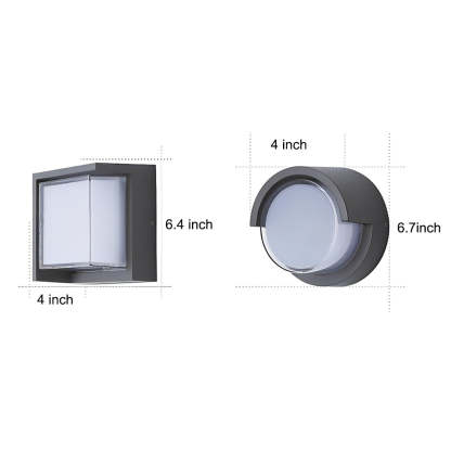 Modern Outdoor Wall Lights Round & Square Waterproof Designs for Gardens & Villas-Lighom