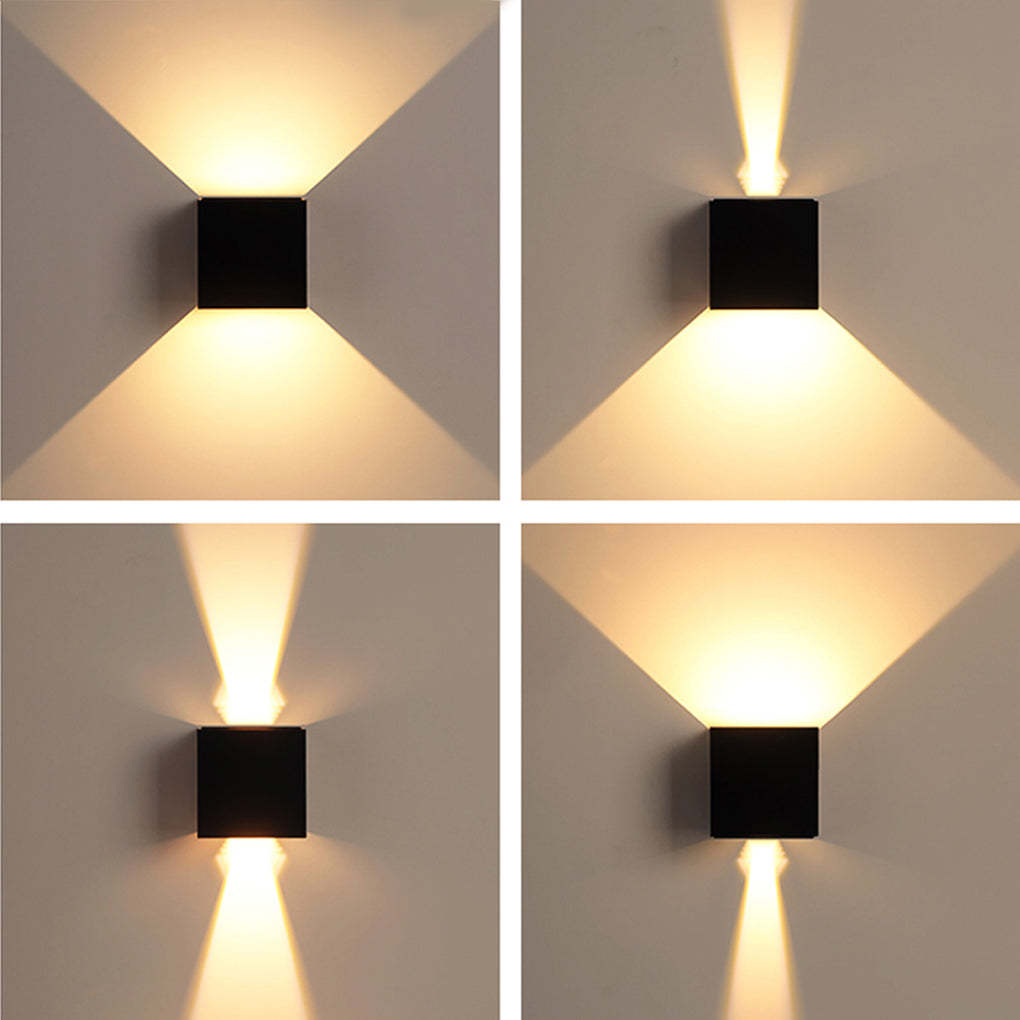 Square Waterproof Up Down Lighting Adjustable Modern Exterior Lights-Lighom