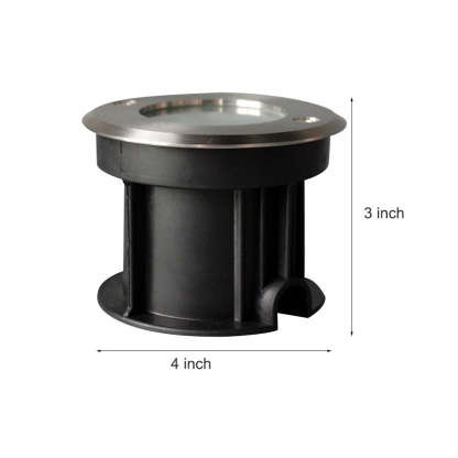 Poolside Deck Waterproof LED Chrome Recessed Well Step Lights Garden Lawn Inset Lighting-Lighom