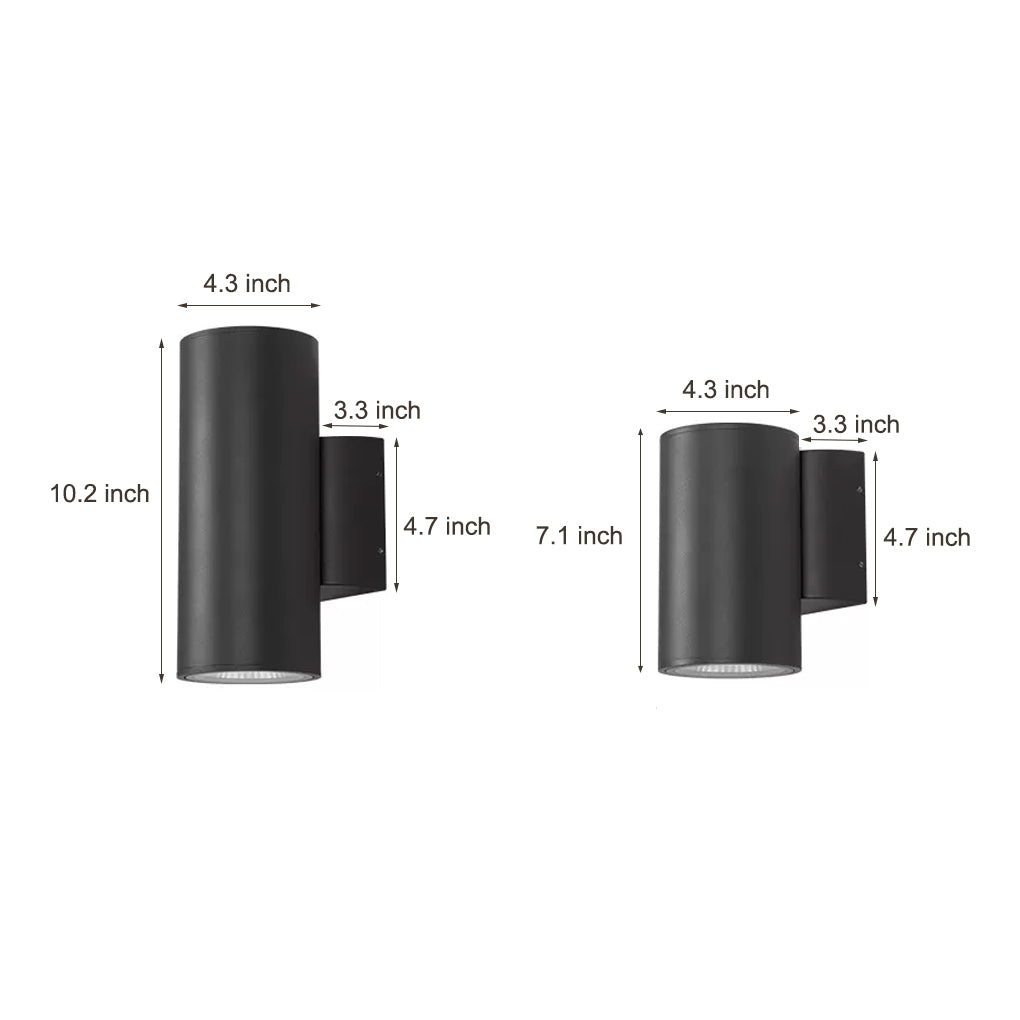 Round Up Down LED Modern Outdoor Wall Light
