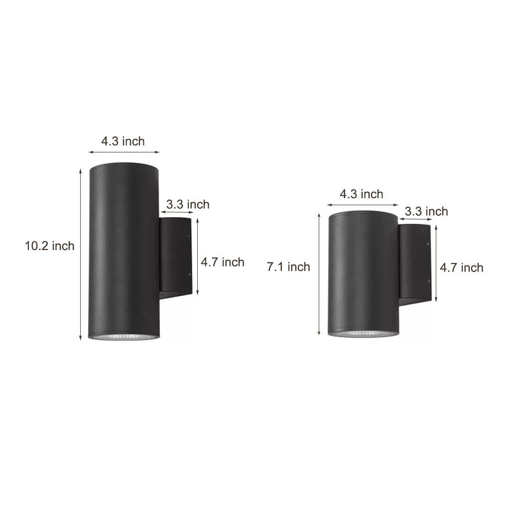Round Up Down LED Modern Outdoor Wall Light